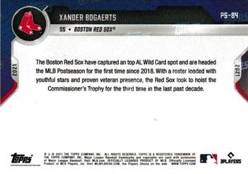 2021 Topps Now Postseason Boston Red Sox #PS-84 Xander Bogaerts Back