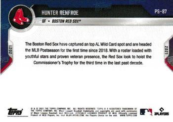 2021 Topps Now Postseason Boston Red Sox #PS-87 Hunter Renfroe Back