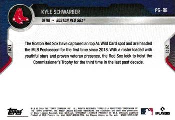 2021 Topps Now Postseason Boston Red Sox #PS-88 Kyle Schwarber Back