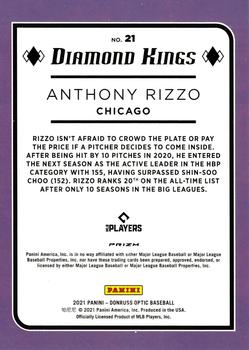 2021 Donruss Optic - Lime Green #21 Anthony Rizzo Back