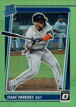 2021 Donruss Optic - Lime Green #77 Isaac Paredes Front
