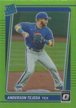 2021 Donruss Optic - Lime Green #84 Anderson Tejeda Front
