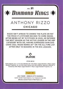 2021 Donruss Optic - Pink #21 Anthony Rizzo Back
