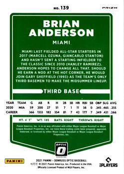 2021 Donruss Optic - Red Wave #139 Brian Anderson Back