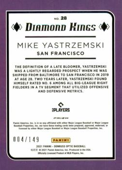 2021 Donruss Optic - Black Stars #28 Mike Yastrzemski Back