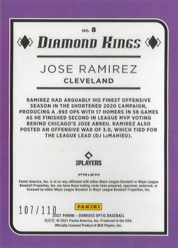 2021 Donruss Optic - Red Dragon #8 Jose Ramirez Back