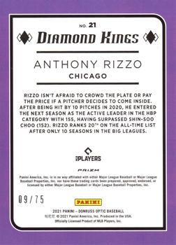 2021 Donruss Optic - Blue #21 Anthony Rizzo Back