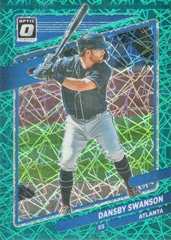 2021 Donruss Optic - Teal Velocity #102 Dansby Swanson Front