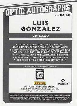 2021 Donruss Optic - Optic Autographs #OA-LG Luis Gonzalez Back