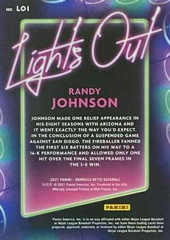 2021 Donruss Optic - Lights Out #LO1 Randy Johnson Back