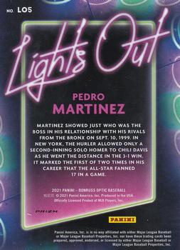 2021 Donruss Optic - Lights Out Holo #LO5 Pedro Martinez Back