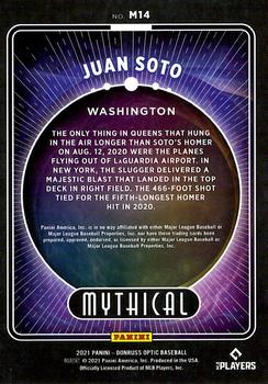 2021 Donruss Optic - Mythical #M14 Juan Soto Back