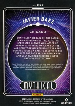 2021 Donruss Optic - Mythical #M22 Javier Baez Back