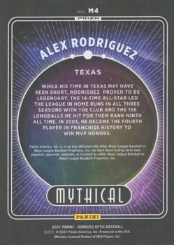 2021 Donruss Optic - Mythical Holo #M4 Alex Rodriguez Back