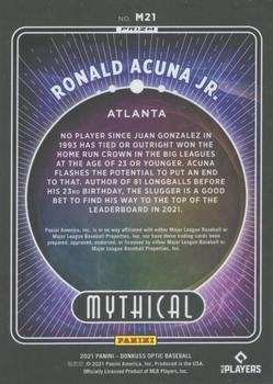2021 Donruss Optic - Mythical Holo #M21 Ronald Acuna Jr. Back