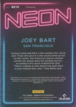 2021 Donruss Optic - Neon #NE10 Joey Bart Back