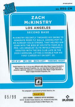 2021 Donruss Optic - Rated Rookie Signatures Blue Mojo #RRS-ZM Zach McKinstry Back