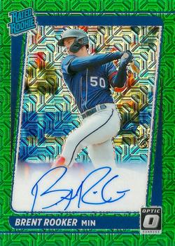 2021 Donruss Optic - Rated Rookie Signatures Green Mojo #RRS-BR Brent Rooker Front