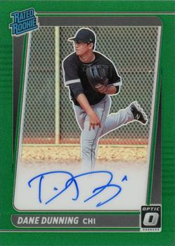 2021 Donruss Optic - Rated Rookie Signatures Green #RRS-DD Dane Dunning Front