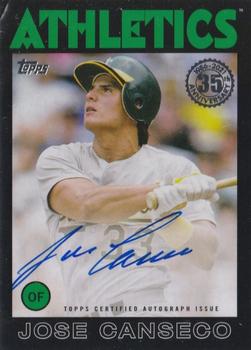 2021 Topps Update - 1986 Topps Baseball 35th Anniversary Autographs Black #86A-JC Jose Canseco Front