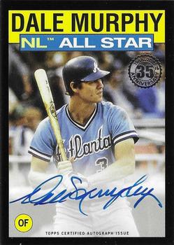 2021 Topps Update - 1986 Topps Baseball 35th Anniversary Autographs Black #86AS-DMU Dale Murphy Front