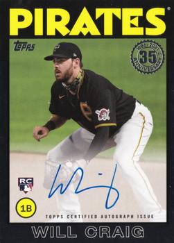 2021 Topps Update - 1986 Topps Baseball 35th Anniversary Autographs Black #86B-WC Will Craig Front