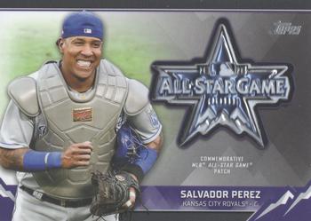 2021 Topps Update - 2021 MLB All-Star Game Commemorative Sleeve Logo Patch Black #ASGP-SP Salvador Perez Front