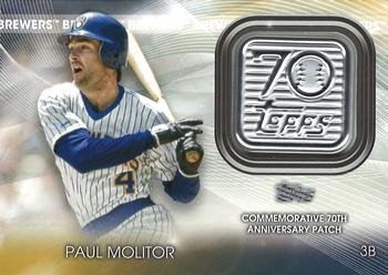 2021 Topps Update - Topps 70th Anniversary Manufactured Logo Patch #T70P-PM Paul Molitor Front