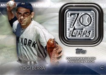 2021 Topps Update - Topps 70th Anniversary Manufactured Logo Patch #T70P-YB Yogi Berra Front