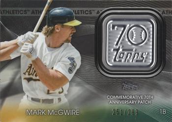 2021 Topps Update - Topps 70th Anniversary Manufactured Logo Patch Black #T70P-MM Mark McGwire Front