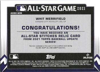 2021 Topps Update - All-Star Stitches #ASSC-WM Whit Merrifield Back