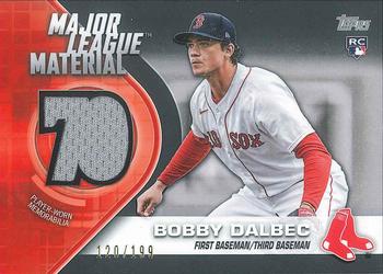 2021 Topps Update - Major League Material Relics Black #MLM-BD Bobby Dalbec Front