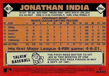 2021 Topps Update - 1986 Topps Baseball 35th Anniversary #86B-19 Jonathan India Back