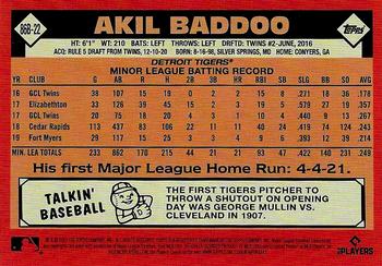 2021 Topps Update - 1986 Topps Baseball 35th Anniversary #86B-22 Akil Baddoo Back
