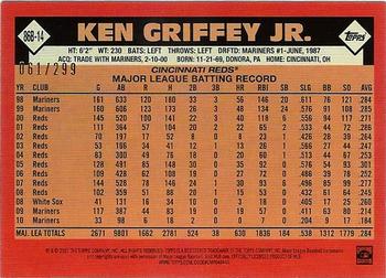 2021 Topps Update - 1986 Topps Baseball 35th Anniversary Black #86B-14 Ken Griffey Jr. Back