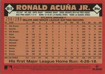 2021 Topps Update - 1986 Topps Baseball 35th Anniversary Black #86B-39 Ronald Acuña Jr. Back