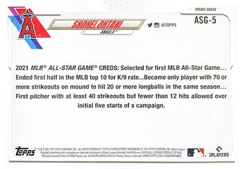2021 Topps Update - 2021 MLB All-Stars #ASG-5 Shohei Ohtani Back