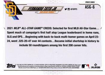 2021 Topps Update - 2021 MLB All-Stars #ASG-6 Fernando Tatis Jr. Back