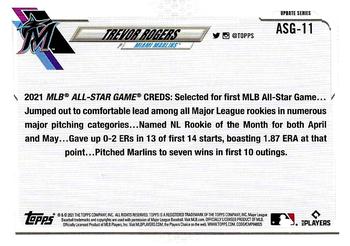 2021 Topps Update - 2021 MLB All-Stars #ASG-11 Trevor Rogers Back