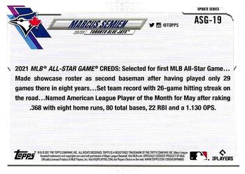 2021 Topps Update - 2021 MLB All-Stars #ASG-19 Marcus Semien Back