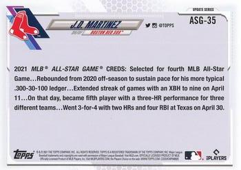 2021 Topps Update - 2021 MLB All-Stars #ASG-35 J.D. Martinez Back