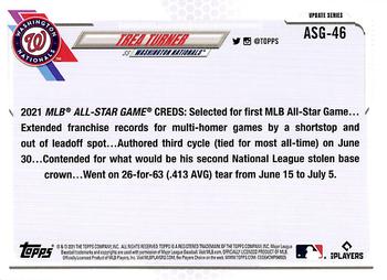 2021 Topps Update - 2021 MLB All-Stars #ASG-46 Trea Turner Back