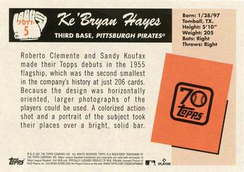 2021 Topps Update - 70 Years of Topps Baseball #70YT-5 Ke'Bryan Hayes Back