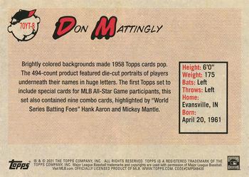 2021 Topps Update - 70 Years of Topps Baseball #70YT-8 Don Mattingly Back