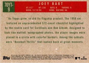 2021 Topps Update - 70 Years of Topps Baseball #70YT-9 Joey Bart Back