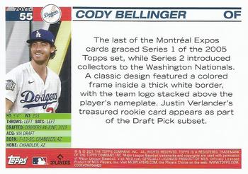 2021 Topps Update - 70 Years of Topps Baseball #70YT-55 Cody Bellinger Back