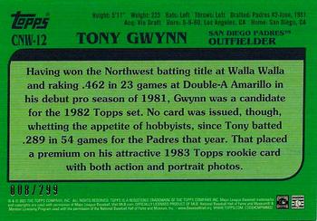 2021 Topps Update - Topps Cards That Never Were Black #CNW-12 Tony Gwynn Back