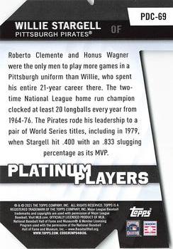 2021 Topps Update - Topps Platinum Players Die Cuts #PDC-69 Willie Stargell Back
