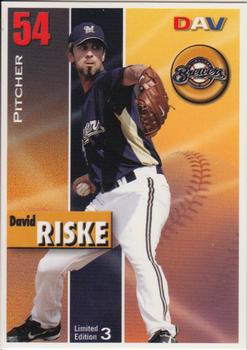 2008 DAV Major League #3 David Riske Front