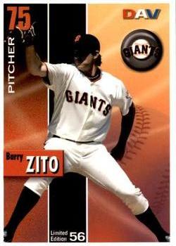 2008 DAV Major League #56 Barry Zito Front